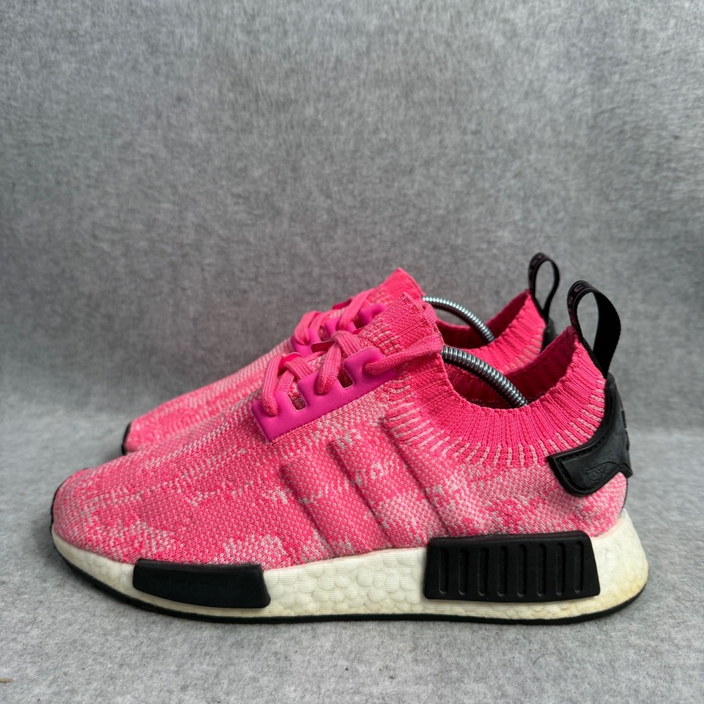adidas Bright Pink Knit NMD R1 Sneakers